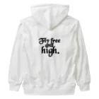 TaDan_StoreのFly free and high.【背面】 Heavyweight Zip Hoodie