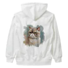 yae_8の猫　ストリートアート風 Heavyweight Zip Hoodie