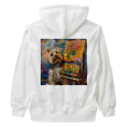 AQUAMETAVERSEの犬のぼくが画家だよ何か？ アメジスト 2046 Heavyweight Zip Hoodie