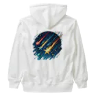 Mizのゆるハウスの3つの流れ星 Heavyweight Zip Hoodie