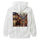 Tsuyokokoの昔の町並み Heavyweight Zip Hoodie