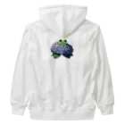 終わらない夢🌈の紫陽花の花と可愛いアマガエル🐸 Heavyweight Zip Hoodie