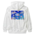 Lily bird（リリーバード）の花びらの舞う青空、浮かぶ雲 Heavyweight Zip Hoodie