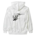 sperz shopの威嚇白猫 Heavyweight Zip Hoodie