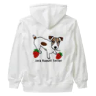 虹色PLUSのかわいい犬ジャックラッセルテリアと苺 Heavyweight Zip Hoodie