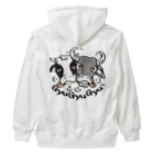 イラスト MONYAAT の牛のギュウギュウB Heavyweight Zip Hoodie