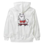 イラスト MONYAAT の赤ぱんポメラのスケボー Heavyweight Zip Hoodie