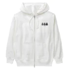 nagiのmeme3匹（モノトーン） Heavyweight Zip Hoodie