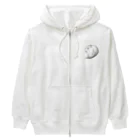 【モルモット】Mugi & Ruki【四国犬】のモルモットのムギちゃん(黒線ver) Heavyweight Zip Hoodie