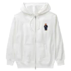 ことぷん の こぜにかせぎのはとふろーれん前面 Heavyweight Zip Hoodie