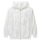 栗坊屋のピンクのピグミーシーホース Heavyweight Zip Hoodie