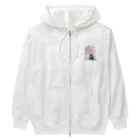 SUZURI.KEY-CHANの昼咲き月見草BF0902 Heavyweight Zip Hoodie