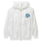 nagoshu754のカラフル　ウォンバット　青 Heavyweight Zip Hoodie