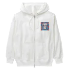 A31eの狛猫のミケ「はーとびーと」 Heavyweight Zip Hoodie