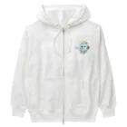 女将のねむイカらもうねるね Heavyweight Zip Hoodie