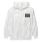 rilybiiのKhaki gray × Cream three tulip Heavyweight Zip Hoodie