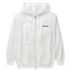 モトギルドのMGジップパーカー：ロゴ（ホワイト） Heavyweight Zip Hoodie