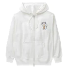 絵娯クリエイトのひのもとにゃんこ®️ 尺八 / 雷蔵 Heavyweight Zip Hoodie