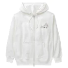 ぬんぬんの部屋のお散歩 〜モコと三つ編みちゃん〜 Heavyweight Zip Hoodie