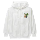 𝙈𝙊𝙈𝙊'𝙨 𝙎𝙝𝙤𝙥の植物とねこ Heavyweight Zip Hoodie