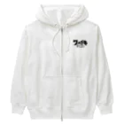 ユキのワルガキ1号2号ブラック Heavyweight Zip Hoodie