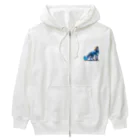 Cryptra_MidMadeのA Fox Made of Stars Heavyweight Zip Hoodie