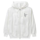 t-shirts-cafeのフォントイラストレーション『hummingbird（ハミングバード・ハチドリ）』 Heavyweight Zip Hoodie