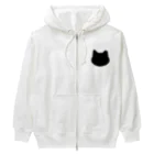 ichinoshopのさくら猫シルエット/ブラック Heavyweight Zip Hoodie