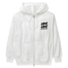 "ラブラブまんぞく"のラブラブまんぞくヘビーウエイトジップパーカー。 Heavyweight Zip Hoodie