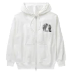 桜音ことこ企画の雪原の少年とオオカミ Heavyweight Zip Hoodie