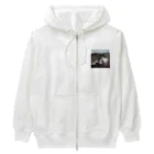 竜崎のコーヒー猫 Heavyweight Zip Hoodie