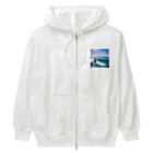 たかみーショップのサーフィンネコリアル Heavyweight Zip Hoodie