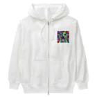 nakagawa-kikakuの奇抜なアート風の可愛い犬のグッズ Heavyweight Zip Hoodie