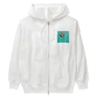 MOMOTAKAショップの海のかけら - ピグとバード Heavyweight Zip Hoodie