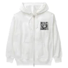 kinglureのホワイトタイガー Heavyweight Zip Hoodie