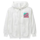 ココから（こーひーまる。）のカラフラミンゴ Heavyweight Zip Hoodie