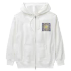 水草のサイケデリックな太陽 Heavyweight Zip Hoodie