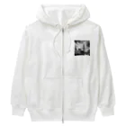 NYNANTのモノクロ　世界遺産　ウェストミンスター宮殿　ビッグベン Heavyweight Zip Hoodie