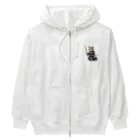 fujisan10の武士ネコにゃん Heavyweight Zip Hoodie