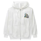 mofusandのサメにゃんペンギン吸い Heavyweight Zip Hoodie