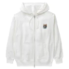 R-KAMIのサングラス猫2 Heavyweight Zip Hoodie