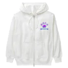 NIKUKYU LOVERのLOVE NIKUKYU -肉球好きさん専用 ブルーピンクバルーン - Heavyweight Zip Hoodie