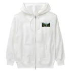 旨味教授といちごもちぷりんの未来都市 渓谷 Heavyweight Zip Hoodie