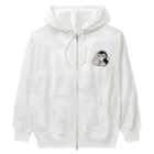 ちょいダサアイテムショップのペンギンバリスタのラテアート Heavyweight Zip Hoodie