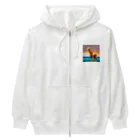 Zep11138のドット絵キリン Heavyweight Zip Hoodie