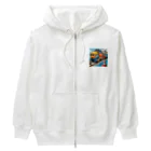 アニマルキャンバスのトレインフィッシュ Heavyweight Zip Hoodie