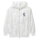 Shiba_IncのSitting rabbit（座るウサギ） Heavyweight Zip Hoodie