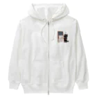 niko&PANDA shopのリーマン予想を解こうとしている猫の学者さん Heavyweight Zip Hoodie