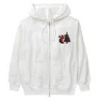 niko&PANDA shopのリスのクリスマス Heavyweight Zip Hoodie