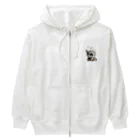 はんなり女史の眠たい猫 Heavyweight Zip Hoodie